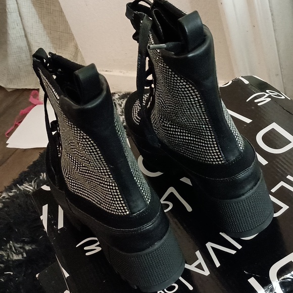 Black Rhinestone Booties - Picture 4 of 5